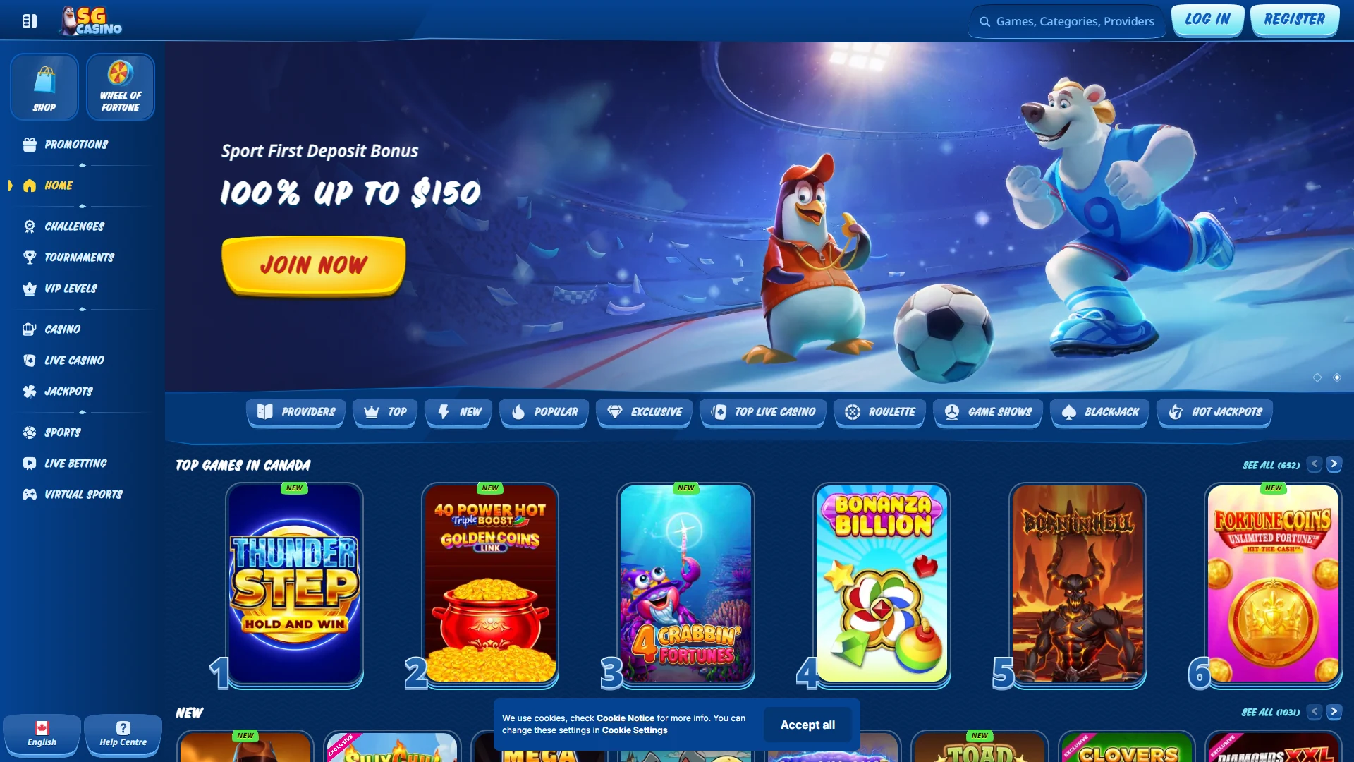 SG homepage